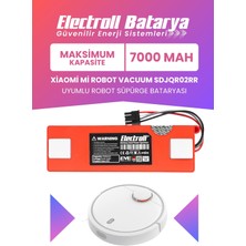 Electroll Xiaomi Mi Robot Vacuum Sdjqr02rr Uyumlu Batarya (MAKSİMUM KAPASİTE) 7000mah Kutulu Robot Süpürge Pil
