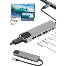 USB Type-C Hub Dönüştürücü Çevirici Çoklayıcı Macbook Çevirici 8 Portlu - 9778-2417