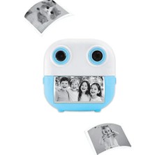 Bood Baskılı Mavi Çocuk Fotoğraf Makinesi