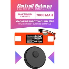 Electroll Xiaomi Mi Robot Vacuum S10t Batarya (MAKSİMUM KAPASİTE) 7000mah Robot Süpürge Pil Stfcr01sz