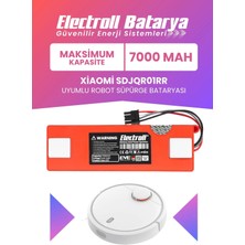 Electroll Xiaomi SDJQR01RR Uyumlu Batarya (Yüksek Kapasite) 6400MAH Kutulu Robot Süpürge Pil Değişimi
