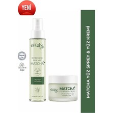 Evvahe Doğal Matcha Ferahlatıcı Yüz Spreyi ve Yüz Kremi  Seti