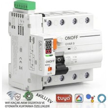 ONOFFSMART Tuya Wifi Akıllı 3 Fazlı Kaçak Akım Sigorta 63 Amper Otomatik Yeniden Kurtarma Şalter Gyars-Ac-Ty GYL93F