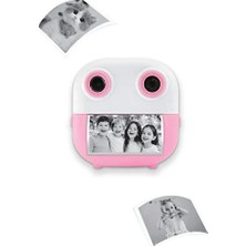 Bood Baskılı Pembe Çocuk Fotoğraf Makinesi