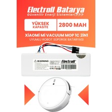 Electroll Xiaomi Mi Vacuum Mop 1c 2in1 Uyumlu Batarya (Yüksek Kapasite) 2800MAH Robot Süpürge Pil STYTJ01ZHM