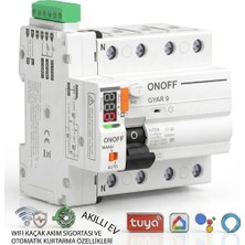 ONOFFSMART Tuya Wifi Akıllı 3 Fazlı Kaçak Akım Sigortası 63 Amper  Gyar9-Ac-Ty Gyl9