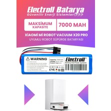 Electroll Xiaomi Robot Vacuum X20 Pro Batarya (Maksimum Kapasite) 7000MAH Pil Robot Süpürge Bataryası BHR8859EU