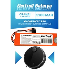 Electroll Xiaomi Mop 2 Pro Batarya Mjst1shw (ORJİNAL KAPASİTE) 5200mah Robot Süpürge Batarya