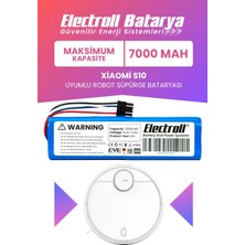 Electroll Xiaomi S10 Uyumlu Batarya (Maksimum Kapasite) 7000MAH Pil Robot Süpürge Bataryası Değişimi