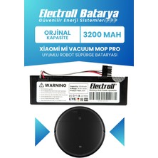Electroll Xiaomi Mi Vacuum Mop Pro Stytj02ym Uyumlu Batarya (ORJİNAL KAPASİTE) 3200mah Kutulu Robot Süpürge Pil Değişimi
