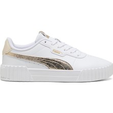 Puma Carina 3.0 Metallic Whisper Kadın Beyaz Sneaker Ayakkabı 40451102