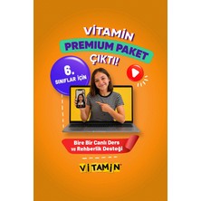 Vitamin 6. Sınıf Premium Paket - 8 Kitap Basılı Set + 30 Canlı Özel Ders ve Birebir Sınav Koçluğu + Yapay Zeka Destekli Dijital Platform