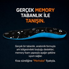 Foot Foot Care & Technology Anatomik Memory Foam Tabanlık Metatarsal Topuk ve Kavis Destekli Tam Boy Günlük Unisex 35–46