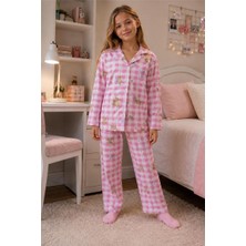 Pina Kids Kız Çocuk Aile Boyu Pamuklu Desenli Pijama Takım TKM1023