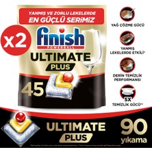 Finish Ultimate Plus Bulaşık Makinesi Deterjanı Kapsül Tablet Limon 90 Adet (2X45)