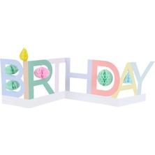 Meri Meri - Honeycomb Birthday Concertina Card - Petek Doğum Günü Tebrik Kartı