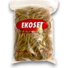 Ekoset 100 Adet Geniş Kalın Kauçuk Paket Ambalaj Lastiği 180 x 5 mm Doğal Renk