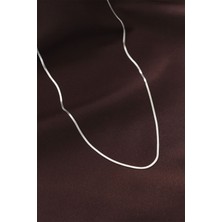 Çelik Gümüş Renk 60 cm Ince Italyan Zincir Kolye 5886 - 8158-8188
