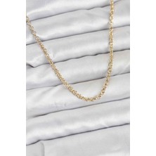 cm Gold Renk Pirinç Halkalı Model Kadın Kolye 5886 - 8000-6083