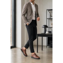 Mevese Emirp Cilt Bağcıklı Erkek Sneaker Günlük Ayakkabı - Taba