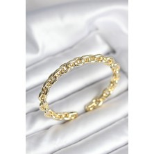 Zincir Model Gold Renk Pirinç Kadın Bileklik 5886 - 1018-7449