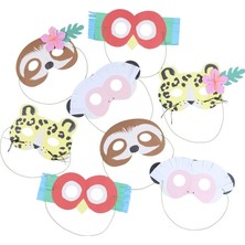 Meri Meri - Jungle Jamboree Party Masks - Jungle Jamboree Parti Maskeleri - 8 Adet