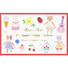 Meri Meri - Kitten Club Shaped Stickers - Yavru Kedi Kulübü Şekilli Çıkartmalar - 25 Çıkartma