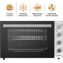 Kumtel Piliç Çevirmeli 71 Litre Midi Fırın LX-9645 Beyaz