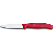 Victorinox Soyma Bıçağı 8cm Sivri Uçlu SwissClassic Kırmızı (VT 6