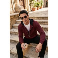 Buratti Kanguru Cepli Fermuarlı Kapüşon Yaka Slim Fit Sweat Erkek Sweat 575707