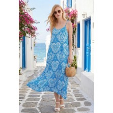 Lela Regular Fit Ip Askılı Uzun Elbise Kadın Elbise 5865732