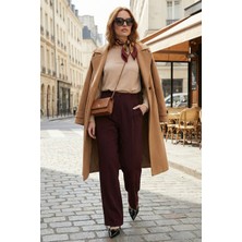 Lela Regular Fit Yüksek Bel Düz Paça Pantolon Bayan Pantolon 6923873