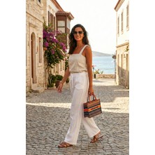 Lela Pamuklu Relaxed Fit Geniş Paça Müslim Pantolon Bayan Pantolon 668YP5502