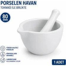Labolist Porselen Havan Tokmağı ile Birlikte 80 mm (1 Adet)