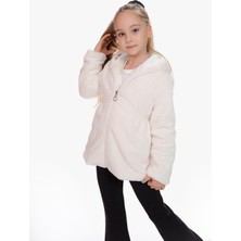 Markam Pink Peluş Kapüşonlu Mont Içi Astarlı Kız Çocuk
