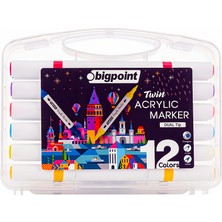 Bigpoint Akrilik Markör Çift Uçlu 12 Renk