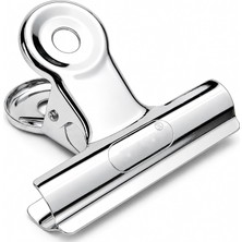Coverzone Metal Kıskaç Klips 64MM 12 Adet Paslanmaz Çelik Büyük Kağıt Klipsi, Evrak Fotoğraf Not Tutucu Çok Amaçlı Ofis Kırtasiye Klipsi Yaylı Kıskaç Cz-11