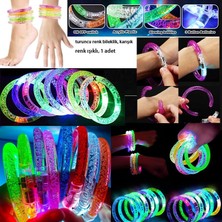 Pandoli Karışık Renk Işıklı Pilli LED Bileklik Turuncu Renk 1 Adet 1 cm Genişli Retro