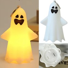 Pandoli Halloween LED Gün Işığı Gülen Hayalet Maskot Beyaz Renk 1 Adet