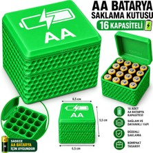 Yapı3D YAPI3D Aa Battery Storage Box 16 Kapasiteli Pil Saklama Kutusu Düzenleyici Pil Koruma Kutusu