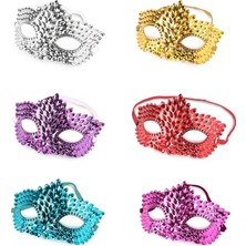 Pandoli 6 Renk Su Damlası Model Plastik Balo Maskesi 6 Adet 16X11 cm