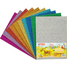 Bigpoint Simli Karton A4 Karışık 10 Renk