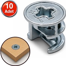Alet Çantam Minifix Gövde 15X13MM Mobilya Dolap Birleştirme Bağlantı Vidası - 10 Adet