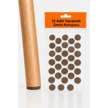 Arkhelais Zemin Koruyucu Keçe - Sandalye Altı Keçe - Masa Mobilya Ayak Koruyucu Yapışkanlı Kaydırmaz Keçe 24 mm 33’li Paket