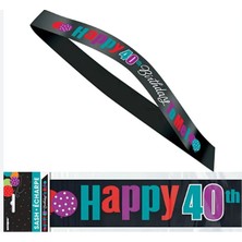 Pandoli 40 Yaş Happy 40TH Birthday To Me Kuşak Saten Parti Kuşağı