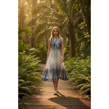 Indigo Düşler Midi Elbise S