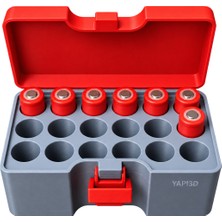 Yapı3D YAPI3D 18650 Battery Storage Box – 18650 Pil Saklama Kutusu – Kilitli Pil Düzenleyici –  Pil Koruma