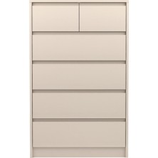Sarmobi Nolm 6 Çekmeceli Şifonyer E-1 Kalite Suntalam Genişlik 76 cm Derinlik 40 cm Yükseklik 122 cm