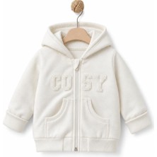 BabyCosy Organic Wear Bebek Kapüşonlu Ceket %47 Cotton  %47 Modal  %6 Elastan Organic Pamuk Yenidoğan Serisi - CSY8057