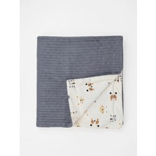 NGN Collection %100 Pamuk Interlok Bebek Battaniyesi Pike 80X90 cm Çift Taraflı Örgü Yumuşak Bebek Örtüsü